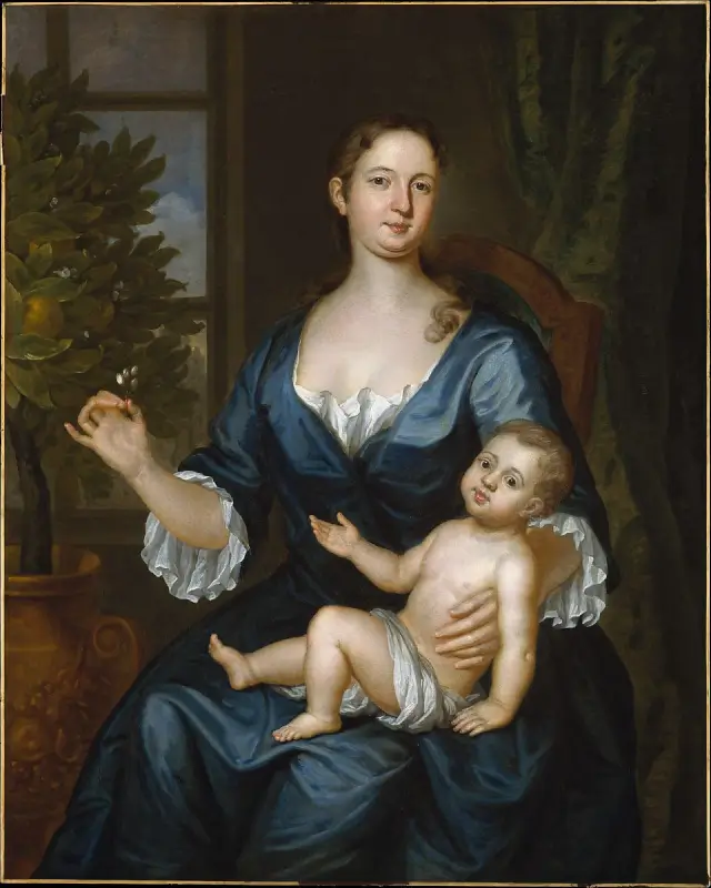 Mrs. Francis Brinley and Her Son Francis- John Smibert (1729)