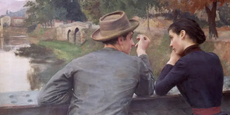 The Lovers (Autumn Evening)- Emile Friant 