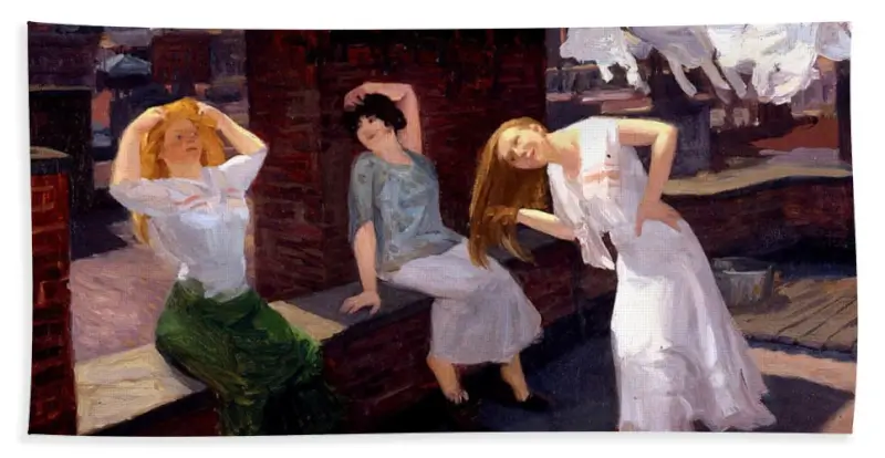 Sunday Women Drying Their Hair - John French Sloan