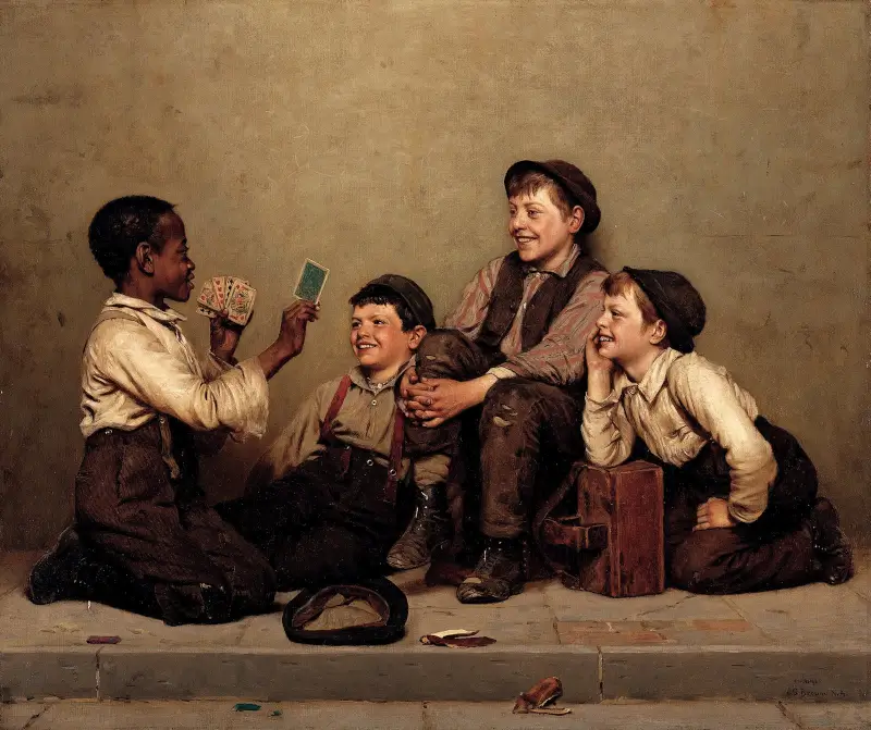 The Card Trick - John George Brown