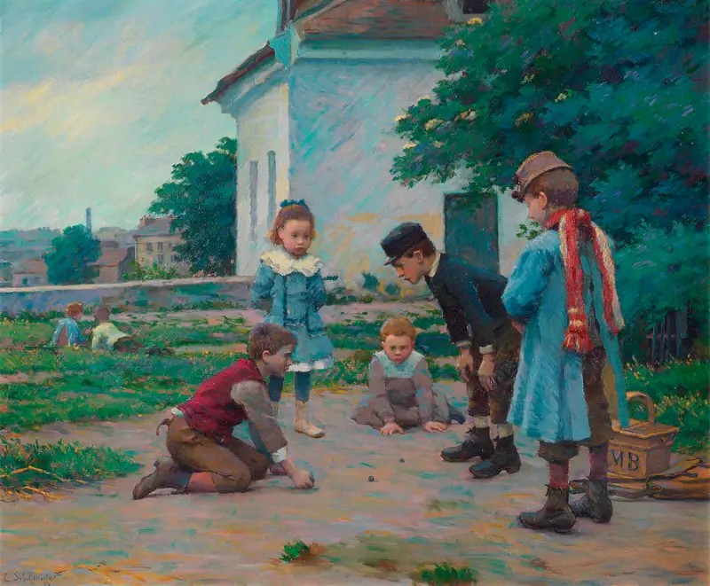 Ball Party Children Playing - Claude Emile Schuffenecker