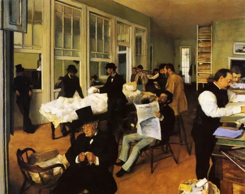 Cotton Office in New Orleans - Edgar Degas