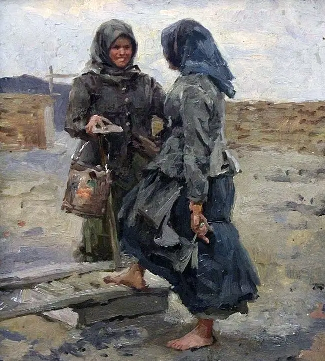 Two Female Employees - Nikolay Kasatkin