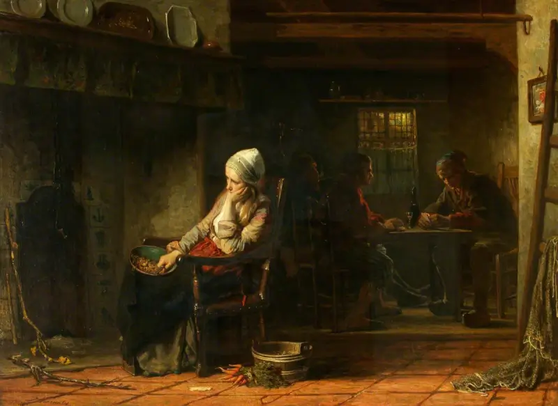 Unhappy Woman; Domestic Sorrows - Jozef Israëls