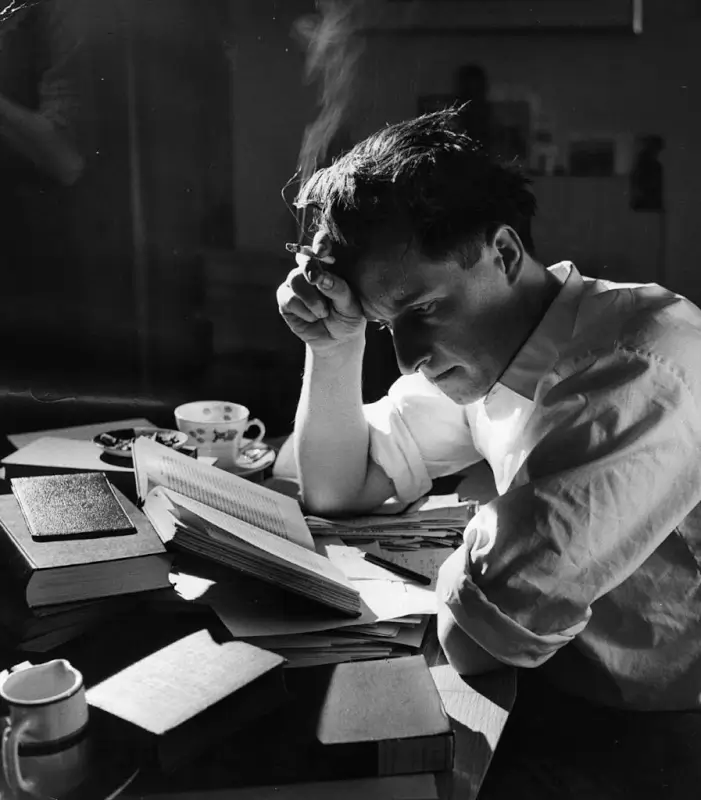 A Student Reading at His Desk - Thurston Hopkins