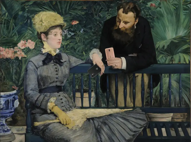 In The Conservatory - Manet