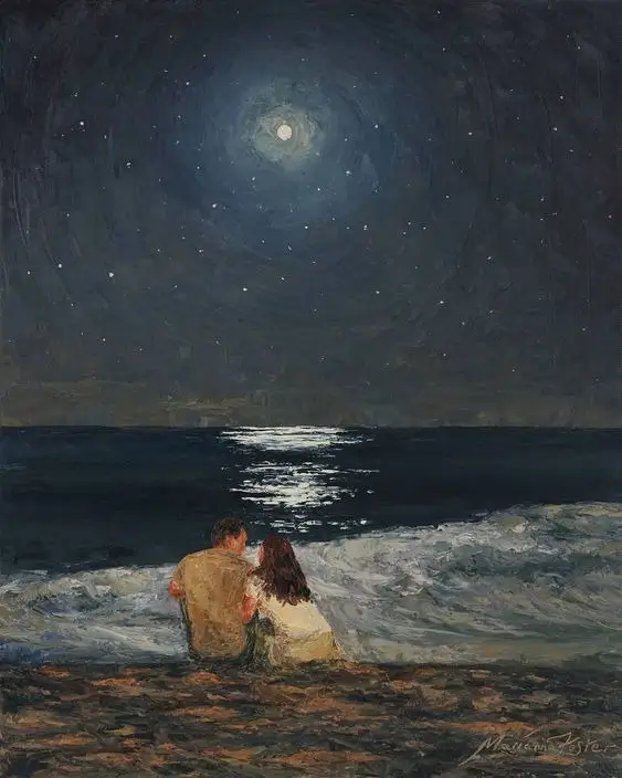 Moonlight Over The Ocean - Marianna Foster