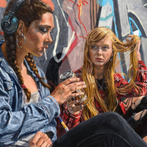 Urban Scapes and Youngsters Street Lifestyle in Melancholic Paintings - Michele Del Campo 